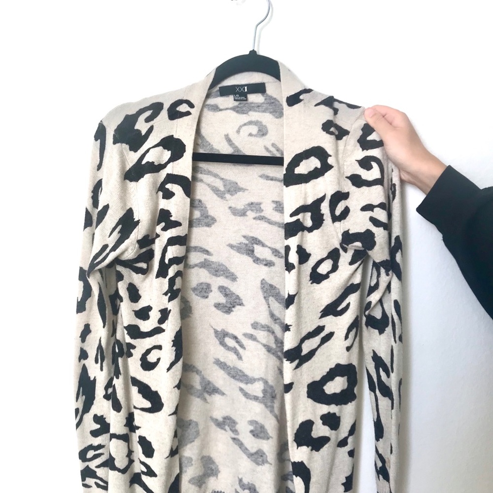 Animal print cardigan